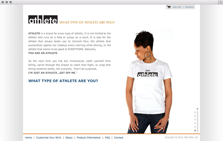 ATHLETE Shirts home page